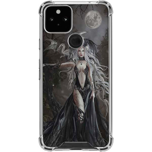 Gothic Princess with Silver Dragon by Nene Thomas Google Pixel 5 Clear Case